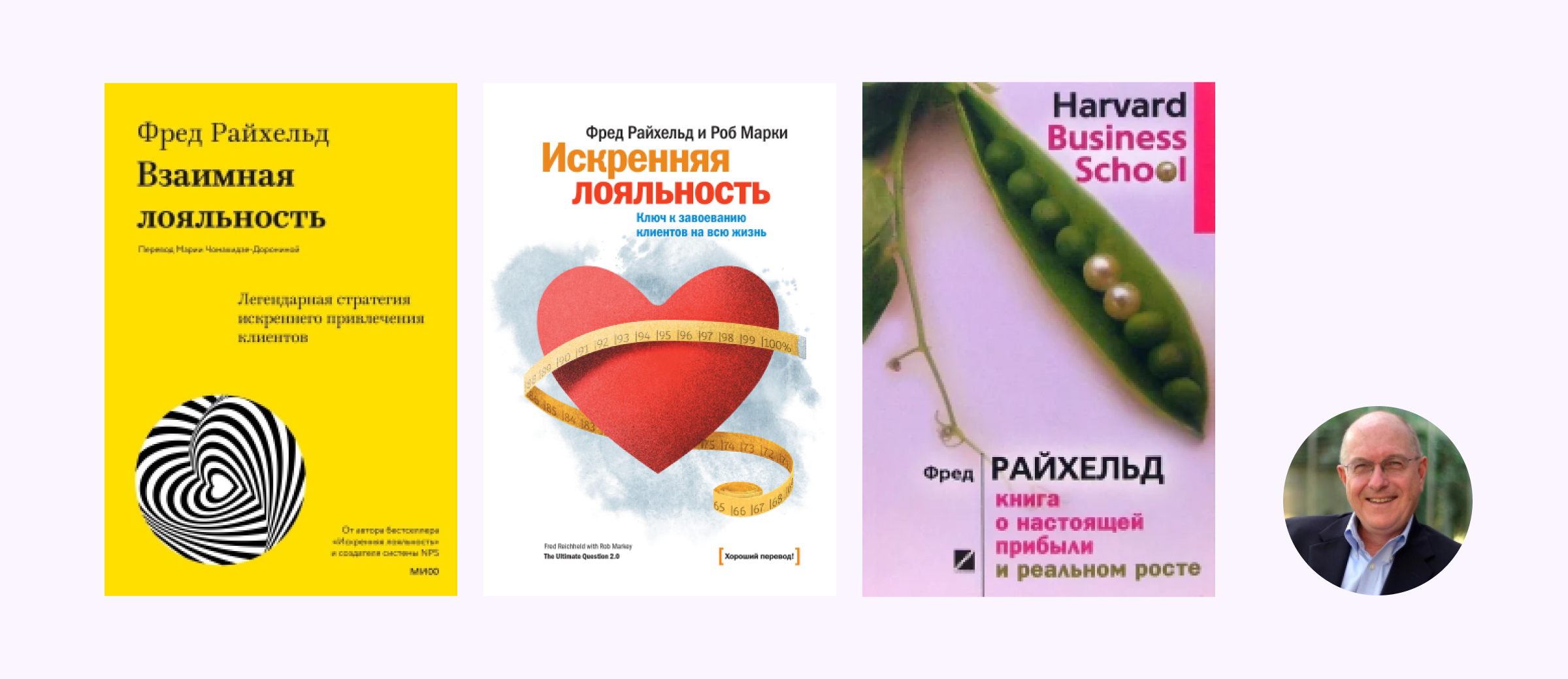 Книги Фредерика Райхельда "Взаимная лояльность", "Искренняя лояльность", "Книга о настоящей прибыли и реальном росте"